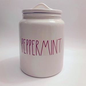 Rae Dunn Peppermint Canister